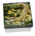 Kubla Crafts Capiz 1249DN Alligator Capiz Box