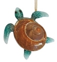 Kubla Crafts Capiz 1312AN Sea Turtle with Shell Ornament