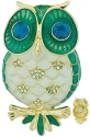 Kubla Crafts Bejeweled Enamel 1458M Crystal and Enamel Owl Magnet