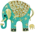 Kubla Crafts Bejeweled Enamel 1466M Crystal and Enamel Elephant Magnet