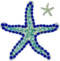 Kubla Crafts Bejeweled Enamel 1471MN Crystal and Enamel Starfish Magnet