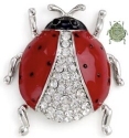 Kubla Crafts Bejeweled Enamel 1493M Crystal and Enamel Ladybug Magnet