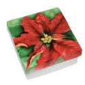 Kubla Crafts Capiz 1500IN Poinsettia Capiz Box