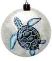 Kubla Crafts Capiz 1605EN Sea Turtle Disc Capiz Ornament