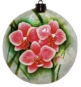 Kubla Crafts Capiz 1605FN Orchid Disc Capiz Ornament