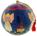 Kubla Crafts Cloisonne 1886N Large Angel Ball Ornament