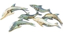 Kubla Crafts Capiz 2215N Dolphins Wall Decor