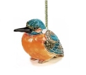 Kubla Crafts Bejeweled Enamel 2865 Kingfisher Jeweled Ornament