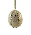 Kubla Crafts Bejeweled Enamel 2870WHN Jeweled Enamel White Egg Ornament