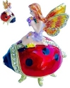 Kubla Crafts Bejeweled Enamel 2929 Fairy on Ladybug Box