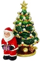 Kubla Crafts Bejeweled Enamel 3488 Santa and Christmas Tree Box