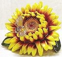 Kubla Crafts Bejeweled Enamel 3593 Sunflower Box