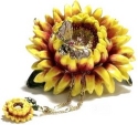 Kubla Crafts Bejeweled Enamel 3593SNN Sunflower Box and Necklace