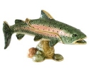 Kubla Crafts Bejeweled Enamel 3706 Rainbow Trout Box