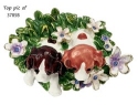 Kubla Crafts Bejeweled Enamel 3785B Puppies in Flower Basket Box