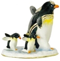 Kubla Crafts Bejeweled Enamel 3986 Penguins Box