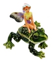 Kubla Crafts Bejeweled Enamel 4197BN Fairy on Frog Box