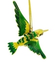 Kubla Crafts Bejeweled Enamel 4739DGN Articulated Enamel Hummingbird Ornament