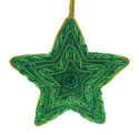 Kubla Crafts Cloisonne 740GR Zari Star Ornament Green