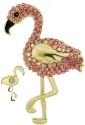 Kubla Crafts Cloisonne 8109MN Flamingo Crystal and Enamel Magnet