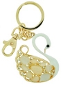 Kubla Crafts Cloisonne 8112N Swan Key Ring