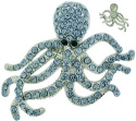 Kubla Crafts Cloisonne 8120M Octopus Crystal and Enamel Magnet