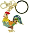 Kubla Crafts Cloisonne 8127N Rooster Key Ring