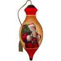 Ne'Qwa Art 7241101N Santa Holding Holly and Gifts Ornament