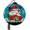 Ne'Qwa Art 7241103N Santa and Jolly Snowmen Ornament