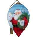 Ne'Qwa Art 7241106N Santa Waving with Wreath Ornament