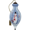 Ne'Qwa Art 7241108 Snowman in White Forest Ornament