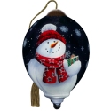 Ne'Qwa Art 7241110N Snowman with Gift Ornament