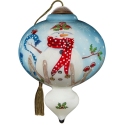 Ne'Qwa Art 7241112N Snowman Spelling SNOW Ornament