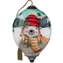 Ne'Qwa Art 7241134 Polar Bear with Hat and Scarf Ornament