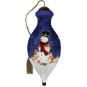 Ne'Qwa Art 7241141N Snowman with Puppies Ornament