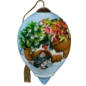 Ne'Qwa Art 7241142N Kitten in Flower Pot Ornament