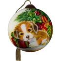 Ne'Qwa Art 7241144N Puppy by Christmas Tree Ornament