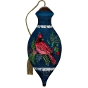 Ne'Qwa Art 7251131N Cardinal with Greenery Ornament