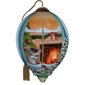 Ne'Qwa Art 7251143N Kitten Looking out Window Ornament