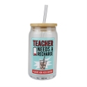 Our Name Is Mud 6016503 Teacher Lidded Latte Glass