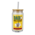 Our Name Is Mud 6016506N Dad Lidded Latte Glass