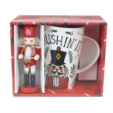 Our Name Is Mud 6016810N Nutcracker Ornament and Mug Combo