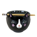 Our Name Is Mud 6016815 Cat Paws Ramen Bowl with Chopsticks