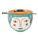 Our Name Is Mud 6016820N Miso Hungry Ramen Bowl with Chopsticks