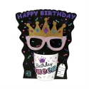 Our Name Is Mud 6017209N Birthday Queen Mug and Glasses Combo