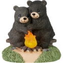 Precious Moments 239401 Black Bear Couple LED Fire Figurine