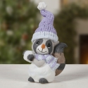 Precious Moments 241412 Mini Raccoon Dressed as a Snowman Figurine