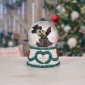 Precious Moments 241701 Disney Mickey and Minnie Mistletoe Snow Globe