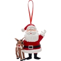 Precious Moments 241722 Rudolph the Red-Nosed Reindeer and Santa 60th Anniversary Ornament