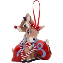 Precious Moments 241723 Rudolph the Red-Nosed Reindeer and Clarice 60th Anniversary Ornament